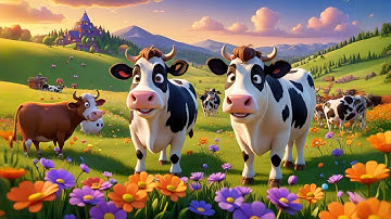 Learn to Count with Cow 🐮🔢 | 123 Song for Kids | Fun Farm Learning Video