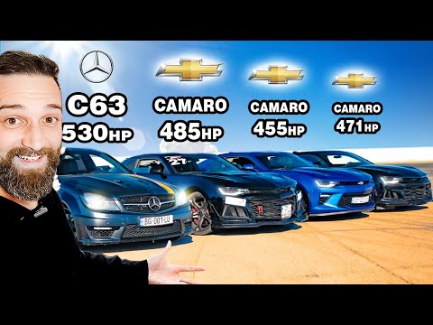ამერიკულ გერმანული დაუნდობელი ბრძოლა - C63 AMG - Camaro Gang-ის წინააღმდეგ - @NikasAutoblog