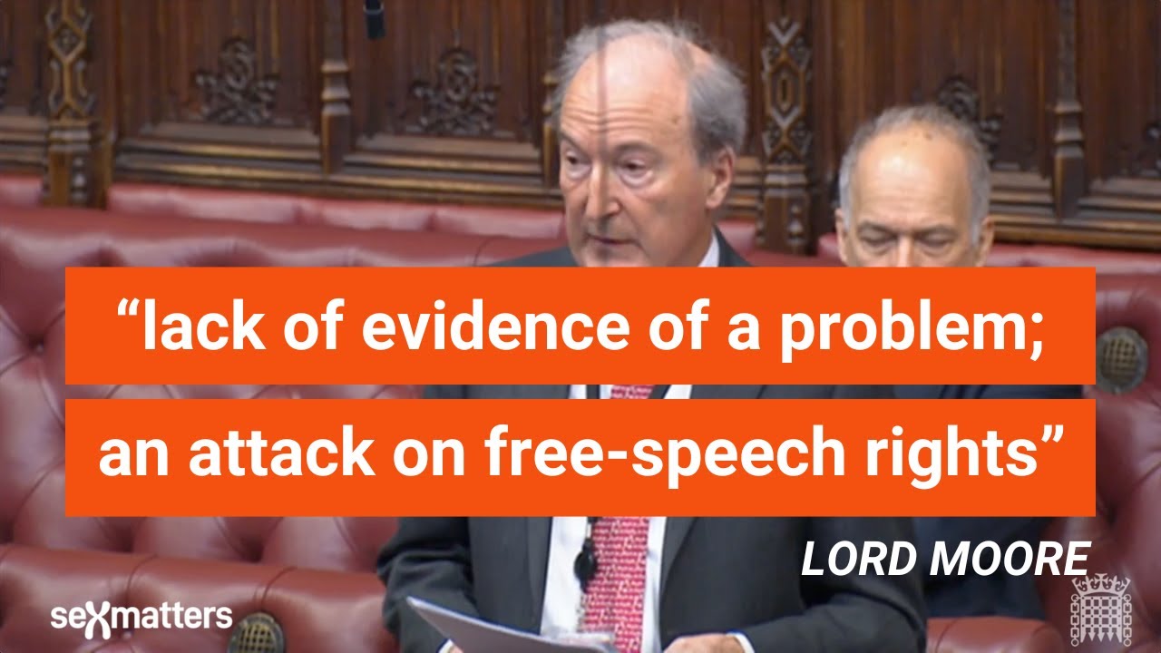 Lord Moore of Etchingham - House of Lords conversion therapy debate