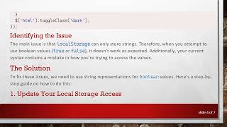 How to Toggle a Dark Mode Using localStorage in JavaScript