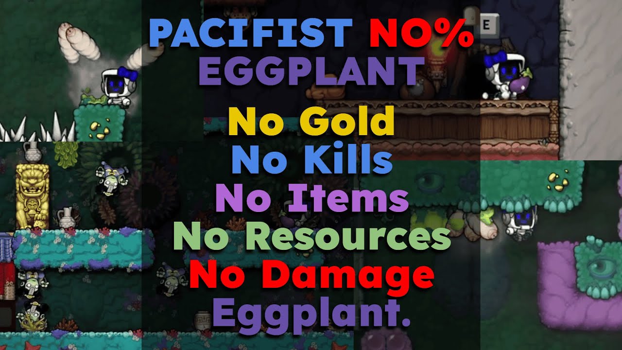 Spelunky 2 - Pacifist No% Eggplant Clear! (WORLD'S SECOND)