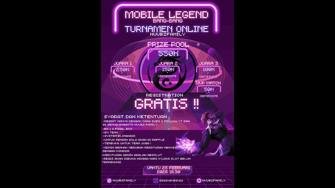OPEN TOURNAMENT ONLINE MOBILE LEGEND !! BISA LANGSUNG PM !!