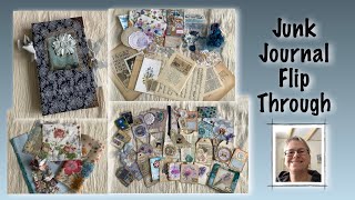 Junk Journal "Blue" flip through - SOLD, Thank You!