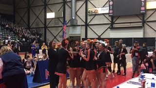Hudson cheer celebrates 2020 D4 state championship