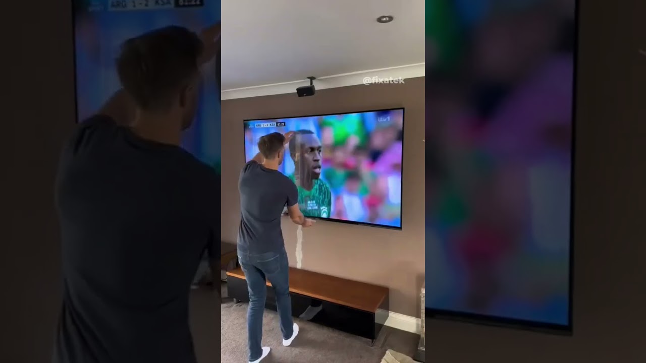 tv novinha de 80 polegadas para assistir aos jogos de futebol de camarote e jogar videogame top né 🔥