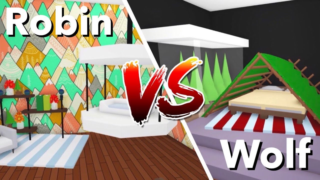 Robin Vs Wolf Bedroom Design Ideas Building Hacks Roblox Adopt Me Bird Cage Diy Tent Youtube - roblox adopt me winter theam bedroom