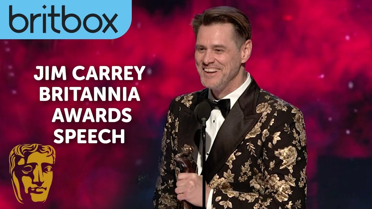 Jim Carreys Hilarious Acceptance Speech Entrance  Britannia Awards