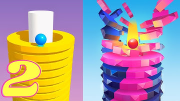 Stack Ball 3D Game - Android,ios Gameplay All Levels Part 2