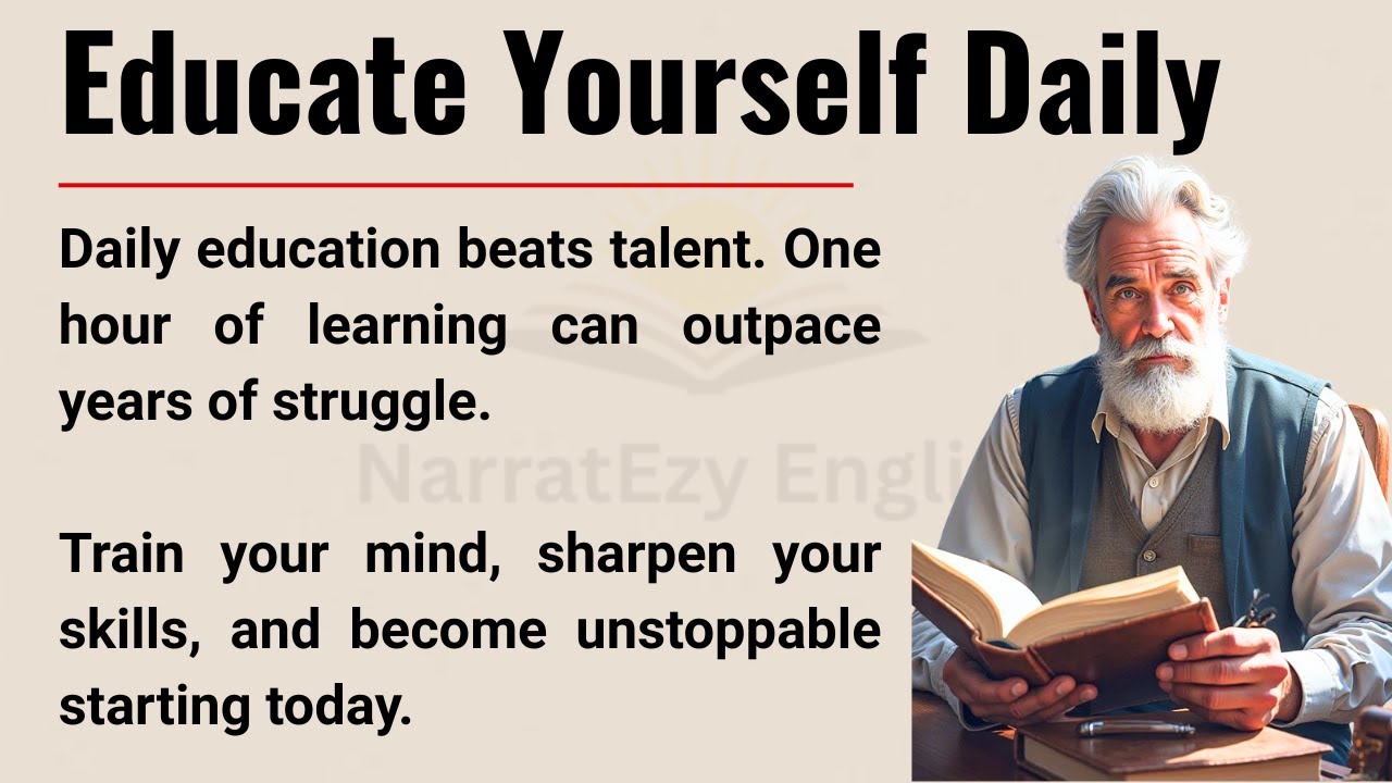 Educate Yourself Daily || Graded Reader Level 2 || Improve Your English Fluency ✅️