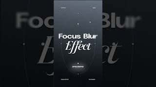 Crea el efecto Focus Blur en Photoshop 🔥🤯 #Design #Photoshop #Tutorial #3dcompositing #psd