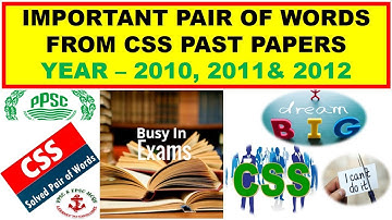 css |important pair of words |year 2015, 2017 & 2021, ppsc & fpsc | mcqs
