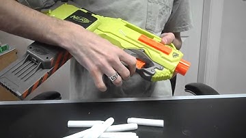The New 2012 Nerf Rayven CS-18 Review and Firing Demo