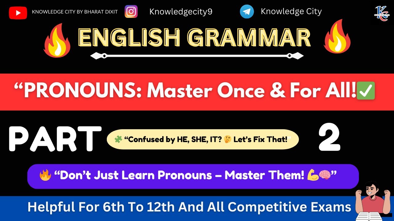Pronouns | Part-2 | Reflexive,  Emphatic, Demonstrative, Interrogative |  Ek Video Mein Clear |