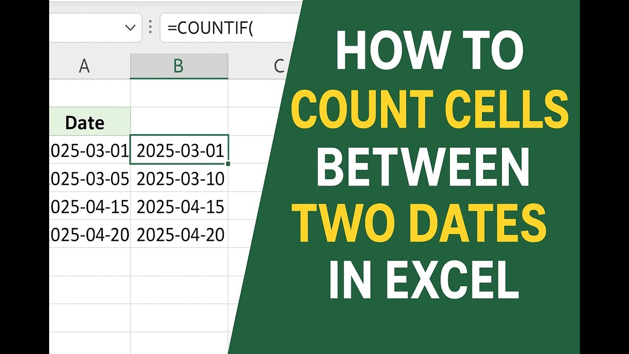 كيفية عد الخلايا بين تاريخين في الاكسل Count Cells Between Two Dates in ...