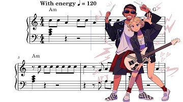 APT. - ROSÉ & Bruno Mars - EASY PIANO Sheet Music