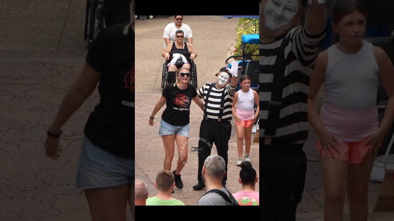 Tom o mímico deu a mochila para o marido dela e fugiu com a esposa dele 😮😨🫣😂🤣#tomthemime