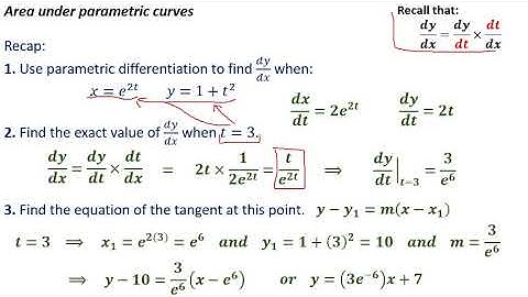 Integration: Area under Parametric Curves (A-level Maths)