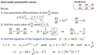 Integration: Area under Parametric Curves (A-level Maths)