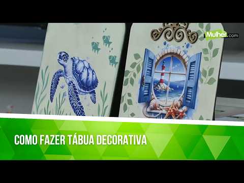 How to make a decorative MDF board with artistic painting, stenciling, and digital sticker finishing