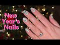 DOING MY NAILS FOR NEW YEAR’S! ✨ Nail Prep + Builder Gel + Magnet Gel + 3D Nail Art!