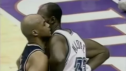 Charles Barkley vs Karl Malone HEATED Moments (1997 WCF)