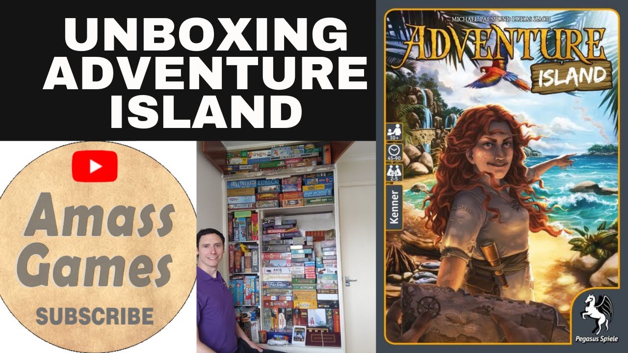  Update  Adventure Island campaign co-operative family adventure board game preview, teaser unbox AmassGames