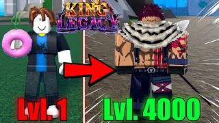 LVL 1 NOOB gets LEGENDARY DOUGH FRUIT unlocks ALL powers, KING LEGACY
