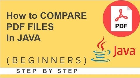 How to Compare PDF files in java