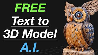 Awesome FREE Textto3D Model Generator, A.I. Coming for Sculptors!