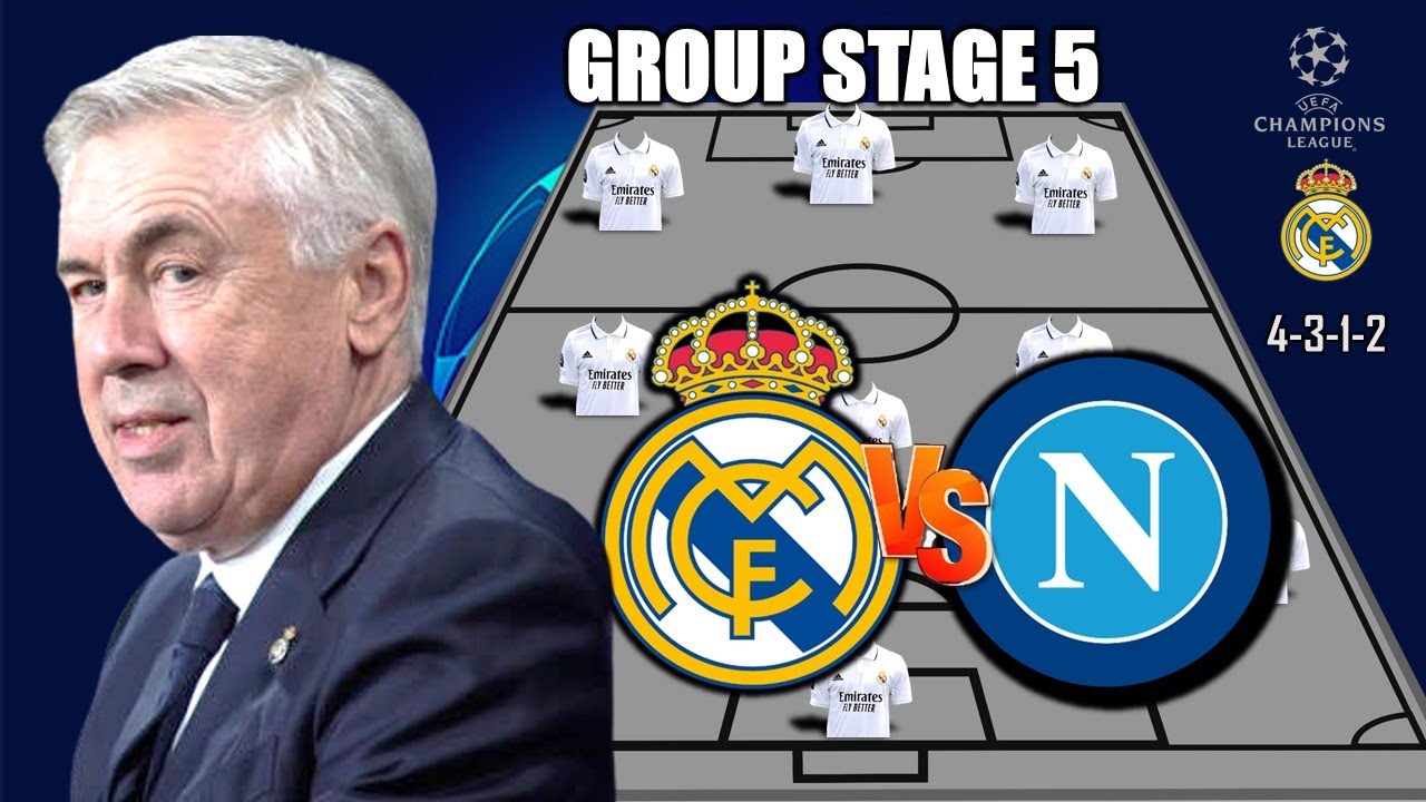 REAL MADRID VS NAPOLI | REAL MADRID POTENTIAL STARTING LINEUP CHAMPIONS ...