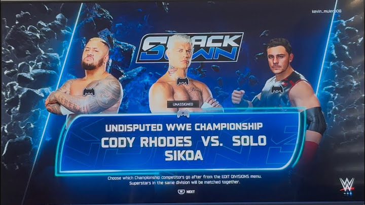 WWE 2K25 SmackDown | Cody Rhodes Vs Solo Sikoa Undisputed WWE Championship Gameplay Match 