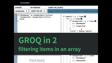 GROQ in 2 - Filtering items in an array