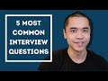 5 most common interview questions  wonsulting