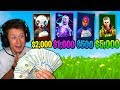 RANDOM RARE SKIN MONEY CHALLENGE In Fortnite Battle Royale! ($20,000) *NEW RARE SKINS*