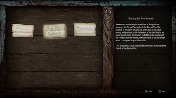 NOTICES: Warning For New Arrivals (Witcher 3 In-Game Lore Read Aloud)