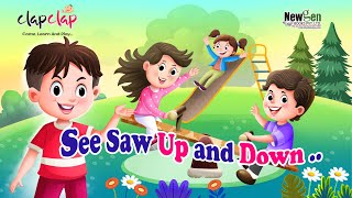 See Saw Up And Down | Preprimer English Rhymes | Rhymes and Nanhe Geet  B | See Saw English Rhyme