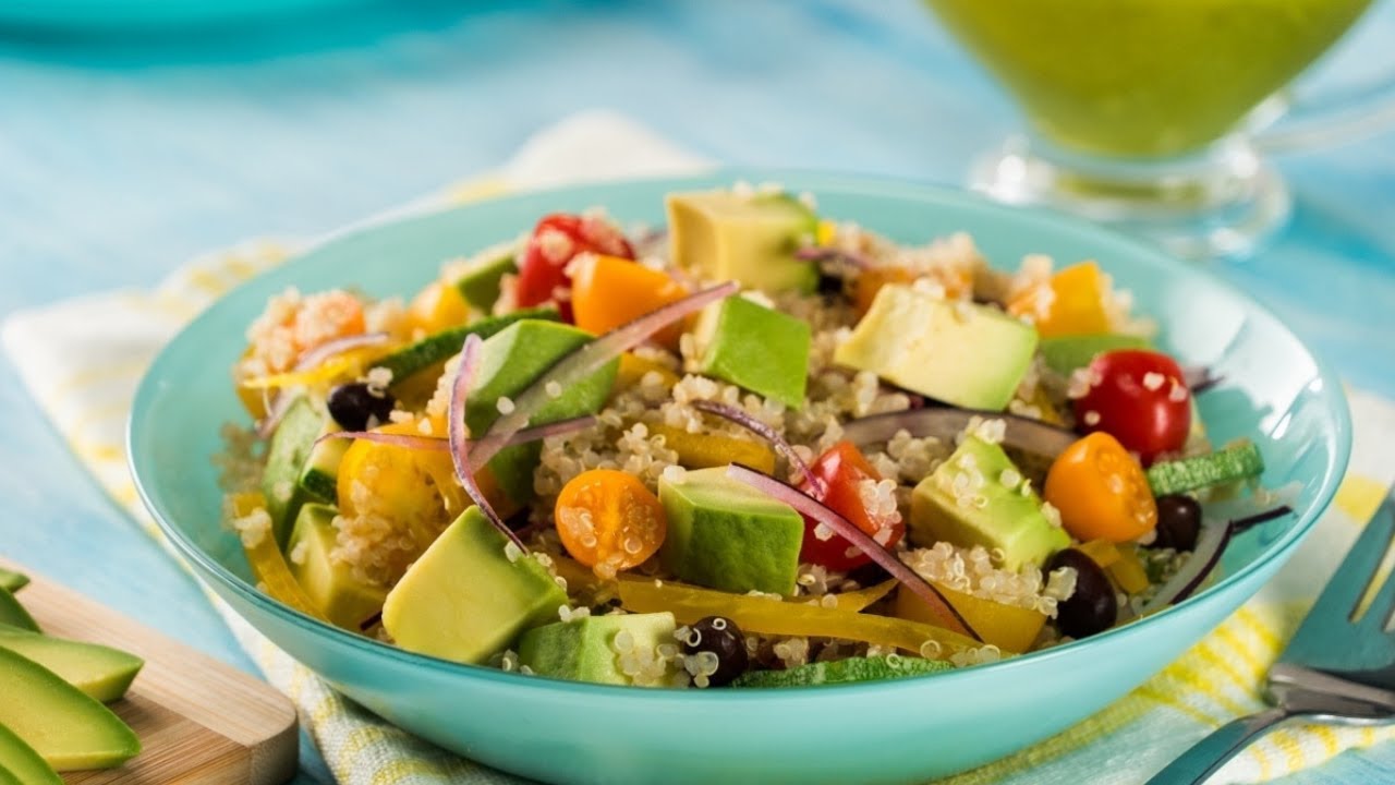 Ensalada de quinoa con aguacate Quinoa Salad Bowl YouTube