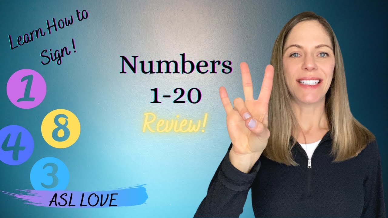 How To Count - Numbers - 1 - 20 -Asl - Sign Language - Youtube