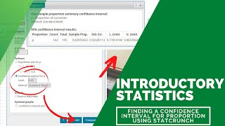 Making Confidence Intervals for Population Proportion Using StatCrunch