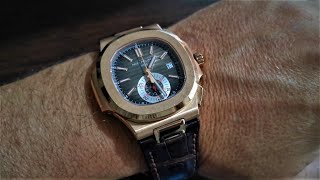 Patek Philippe Nautilus 5980R-001 Rose Gold Watch review 4K