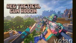 AEG TACTICAL GUN ADDON FOR MINECRAFT BEDROCK REALISTIC GUNPACK