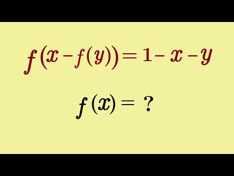 Solving " f(x - f(y)) = 1 - x - y " | A Challenging Functional Equation. 