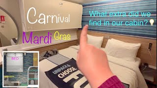 Carnival Mardi Gras  Interior Square Cabin Walkthrough Stateroom 9495