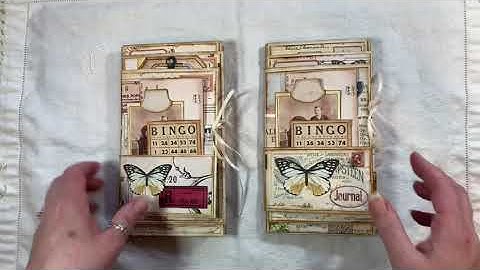 2 vintage Folio envelope flip flap journals