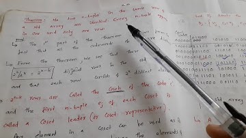 Standard array decoding of linear block code