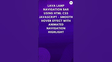 🔥 Create a Lava Lamp Navigation Bar in 60 Seconds! ⏱️ (HTML, CSS, JavaScript) #shorts
