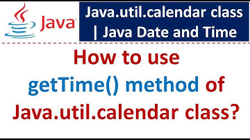 How to use getTime() method of Java.util.calendar class?