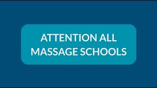 Massage Schools Grant Expansion Announcement