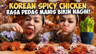 MAKAN AYAM GORENG KOREAN SAUCE SUPER PEDAS MANIS MANTAP GUYS❗