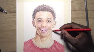 Drawing Alexander-Arnold of Liverpool Football Club using Ballpoint Pens | DeMoose Art screenshot 4